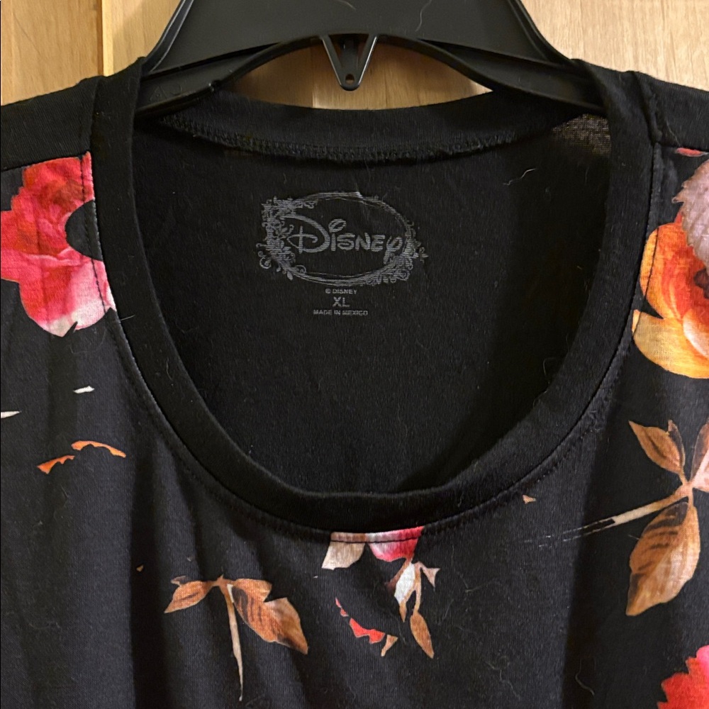 Disney Women's Black and Orange Floral Tank Top - Picture 2 of 2
